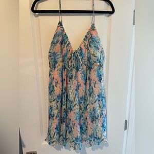 Abercrombie & Fitch Blue and Pink Floral Dress